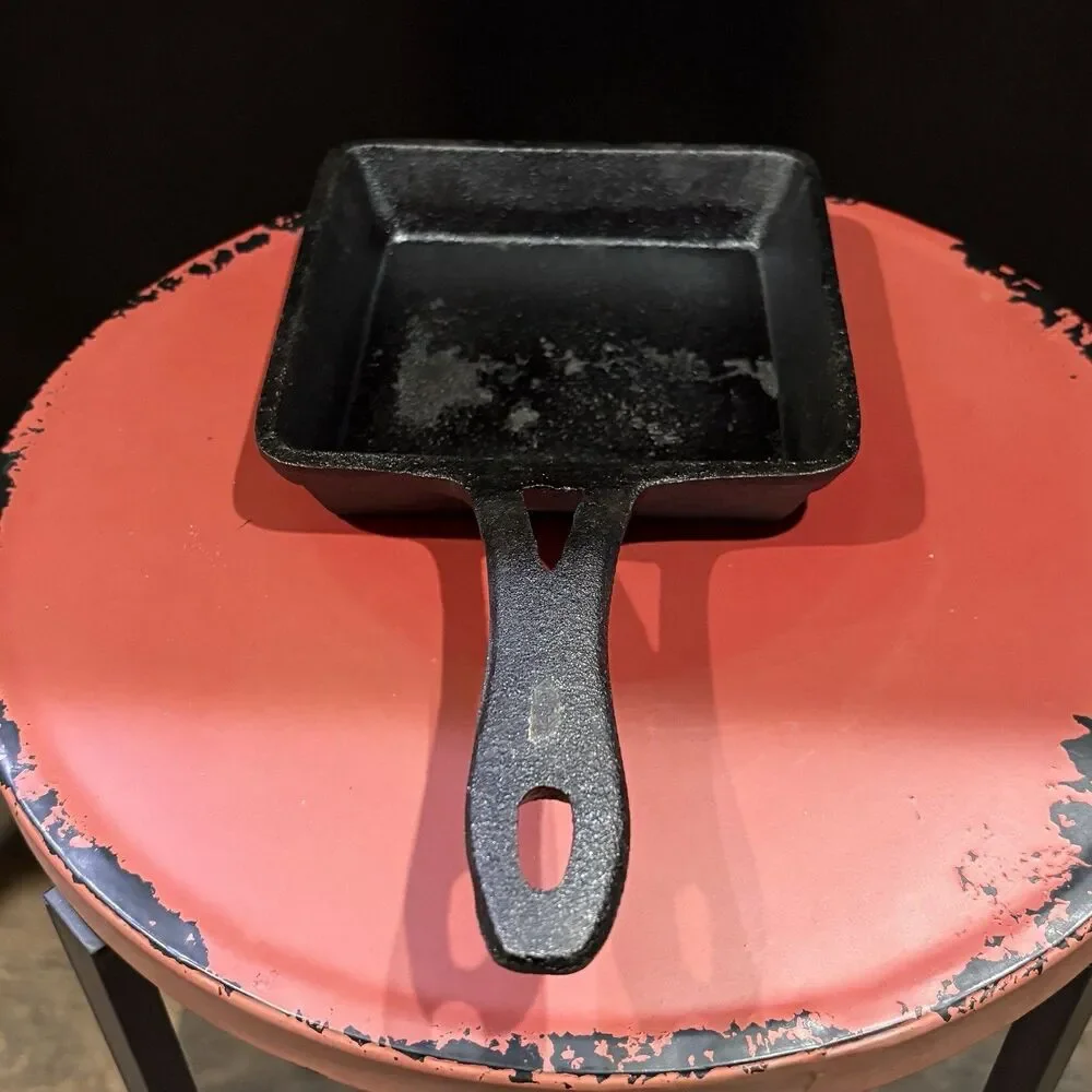 Cook’s Tools Cast Iron Square Egg Fryer Mini Skillet Pre-Seasoned 5x5
